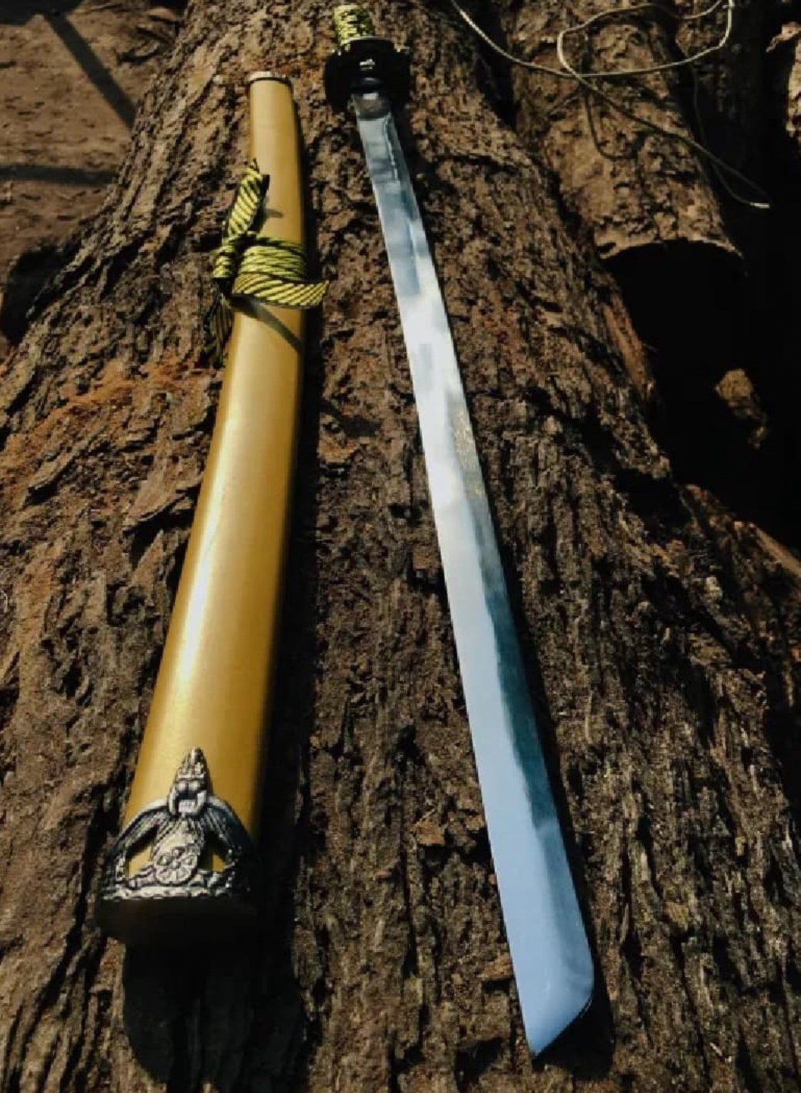 Real Yellow Katana Sword