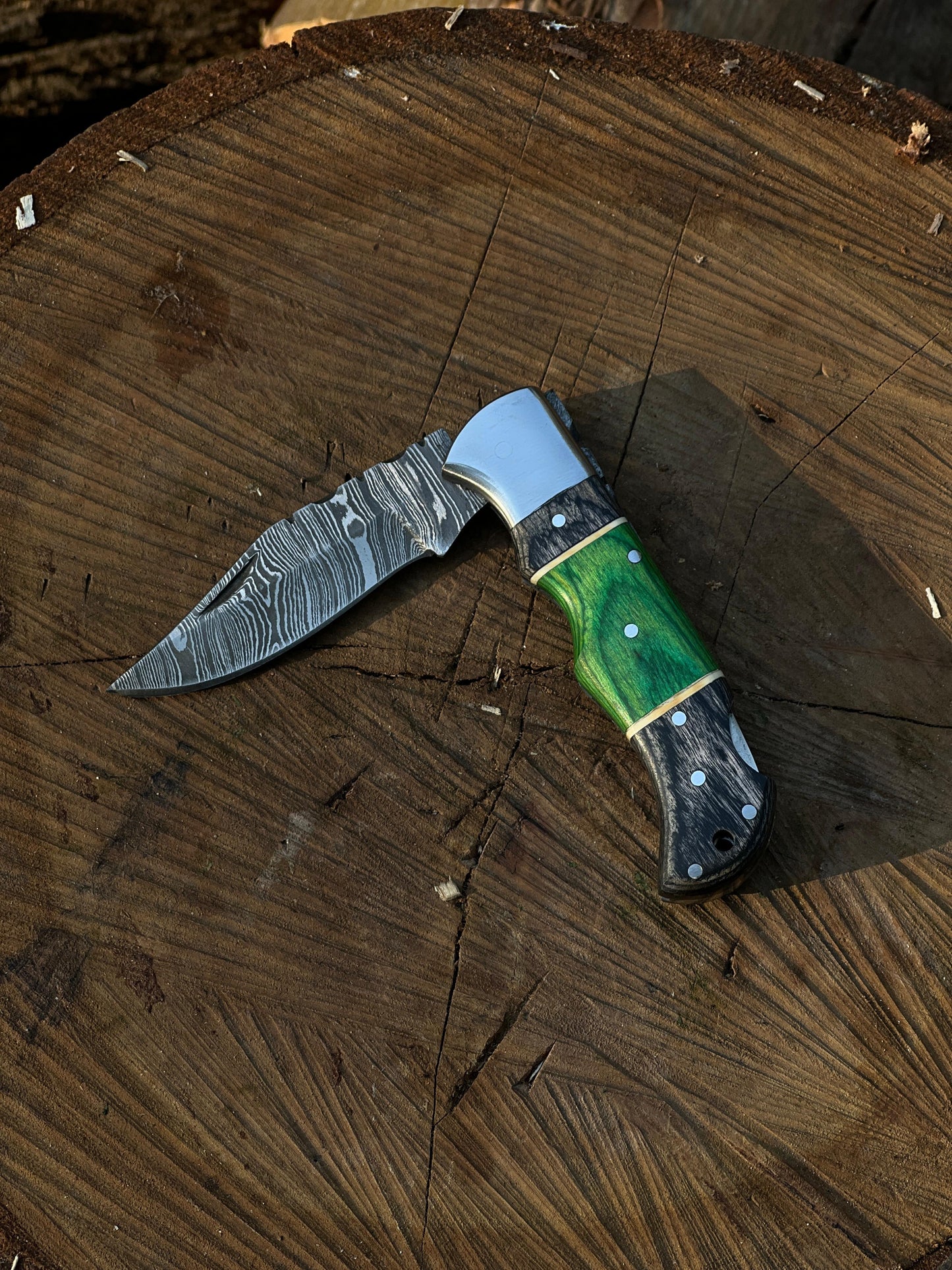 Damascus Folding Knive