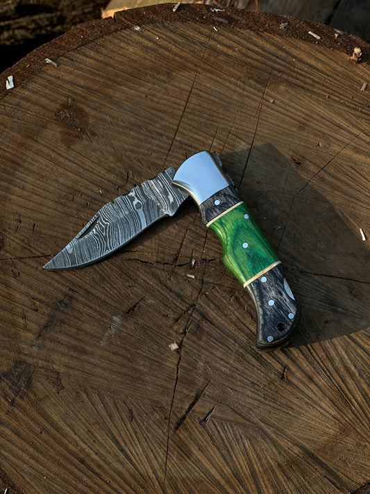 Damascus Folding Knive