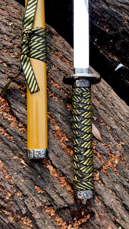 Real Yellow Katana Sword